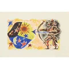 Jean Lurçat, SAGITTARIUS, 1959 AND AU SEUL BRUIT DE SOLEIL, 1961, lithograph on paper, sheet: 37cm x 55.5cm (14 ½in x 21 7/8in)