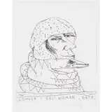 John Bellany, CONGER EEL WOMAN EATS, 1977, Etching, 1/50