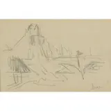 Maximilien Luce, MONT SAINT-MICHEL, pencil