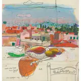 Leon Morrocco, LUNCH ON THE TERRACE, PIAZZA DANTE, ROME
