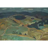 William George Gillies, BORDER HILLS, NEAR STOW - C.1950, oil on board