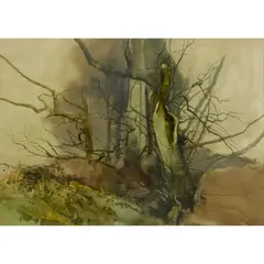 James Morrison, TREES AT EDZELL, 1978, oil on board