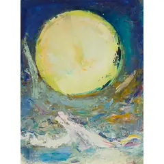 Lillian Neilson, MOONRISE, CATTERLINE, Oil on board