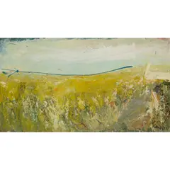 Lillian Neilson, TRACK NEXT TO A CORNFIELD, oil on board