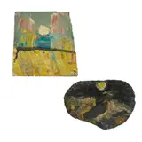 Lillian Neilson, SUNSET, CATTERLINE, oil on irregularly-shaped board,