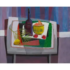 David M. Martin, YELLOW BOWL WITH FRUIT, oil on board