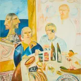 John Bellany, ALBERT IRVIN AND HARRY THUBRON O.B.E., 1985, oil on canvas