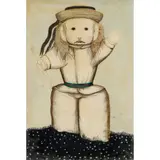 John Byrne, BOY IN BOATER, watercolour, pen and ink