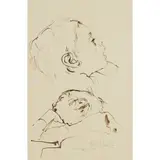 John Byrne, JOJO SLEEPING, 1970, pen and ink