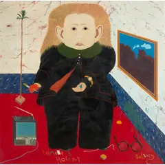 John Byrne, HOMAGE A HOCKNEY, 1970, oil on board
