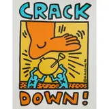 Keith Haring, CRACK DOWN, 1986, Off-set lithograph