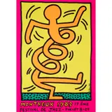 Keith Haring, MONTREUX JAZZ POSTER (PINK), 1983, Screenprint, unframed