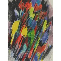 William Gear, ABSTRACT, 1963, mixed media on paper