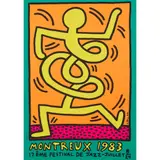 Keith Haring, MONTREUX JAZZ POSTER (GREEN), 1983, Screenprint, unframed