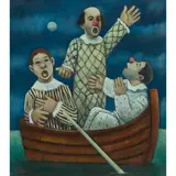 Michael Scott, CLOWNS AT SEA, 2011, oil on canvas