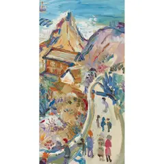 Fred Yates, SEA CLIFFS, CORNWALL, oil on board