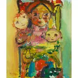 David Cook, MOTHER & CHILDREN, oil on canvas