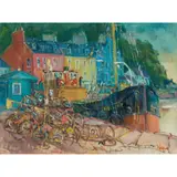 James Watt, THE PIER, TOBERMORY, oil on canvas