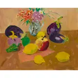David McClure, FLOWERS, FRUIT AND VEGETABLES - MALTA, oil on board