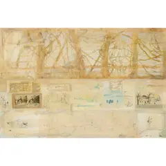 Victoria Crowe, SNOWLINES, oil, mixed media and collage