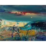 Nael Hanna, SEASCAPE, FIFE, oil on board