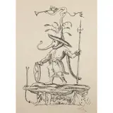 ONE PLATE FROM 'LES SONGES DRÔLATIQUES DE PANTAGRUEL' by Salvador Dalí, 1973, Lithograph on Japon Nacré paper, 8/50, offered Apr 2025