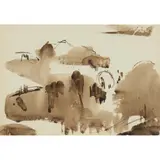 William Johnstone, THE EILDON HILLS, ink and wash