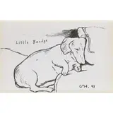 David Hockney, LITTLE BOODGE, 1993, Off-set lithograph, published by 1853 Gallery, Salts Mill, Saltaire, Yorkshire