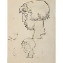William McCance, PORTRAIT STUDY OF AGNES MILLER PARKER, Pencil drawing