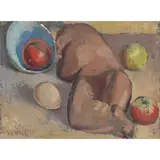 William McCance, STILL LIFE (FIGURE AND FRUIT), oil on board