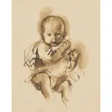 Bernard Meninsky Painter, STUDY OF A YOUNG CHILD, 1919, ink and wash