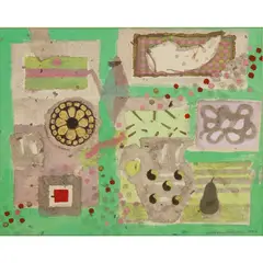 William Hunter Littlejohn, FROM A NOTEBOOK: JUG AND PEAR, 1990, mixed media on paper