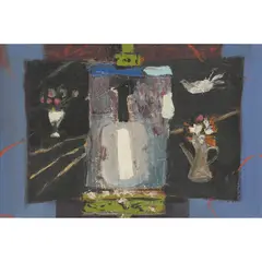 David McClure, PICTURE ON THE EASEL I, oil on board