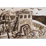 John Bellany, SCARLET CORD, watercolour