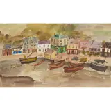 Penelope Beaton, MOORINGS, watercolour and ink