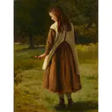 James Archer, PICKING A POSY, Oil on board