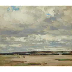 John Campbell Mitchell, NEAR FINDHORN, oil on board