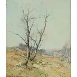 Robert McGowan Coventry, SPRING GRAZING, oil on board