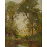 William Miller Frazer, A RIVER LANDSCAPE ON THE TYNE, EAST LINTON, Oil on canvas