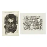 Eduardo Paolozzi, TWO ETCHINGS: PORTRAIT & ZIEGFELD FOLLIES, Portrait: Etching, 6/20