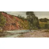 Tom Scott, FISHING ON THE LEADER - AT HANGHEAD, 1917, watercolour