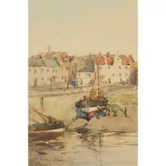 Andrew Archer Gamley, THE HARBOUR, watercolour