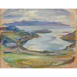 David Macbeth Sutherland, THE DISTANT HILLS OF SKYE, oil on board