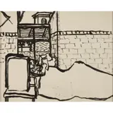Bet Low, HOSPITAL BED, Indian ink