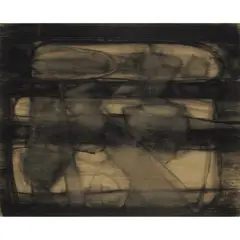 Bet Low, MONOCHROME ABSTRACT, watercolour on buff paper