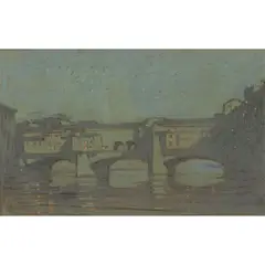 Thomas Callender Campbell Mackie, PONTE VECCHIO, Pastel