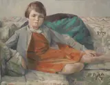 William Mervyn Glass, PORTRAIT OF A GIRL, Oil on canvas