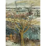 THAW, WEST LINTON by Victoria Crowe, watercolour, sold Jun 2025