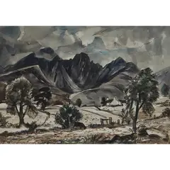 Adam Bruce Thomson, BLAVEN FROM TORRIN, watercolour and ink