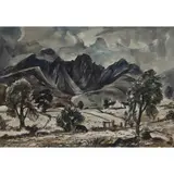 Adam Bruce Thomson, BLAVEN FROM TORRIN, watercolour and ink